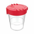 Deflecto Antimicrobial No Spill Paint Cup, 3.46 w x 3.93 h, Red 39515RED